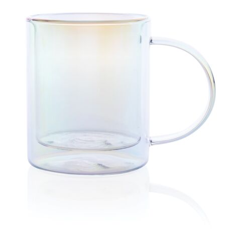Deluxe double wall electroplated glass mug White | No Branding | not available | not available