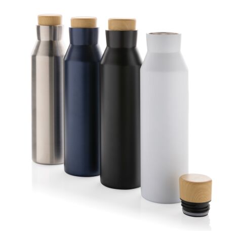Gaia RCS certified recycled stainless steel vacuum bottle silver | No Branding | not available | not available