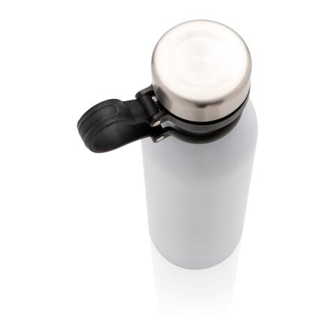 Copper vacuum insulated bottle with carry loop white | No Branding | not available | not available