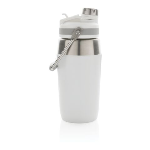 Vacuum stainless steel dual function lid bottle 500ml White | No Branding | not available | not available