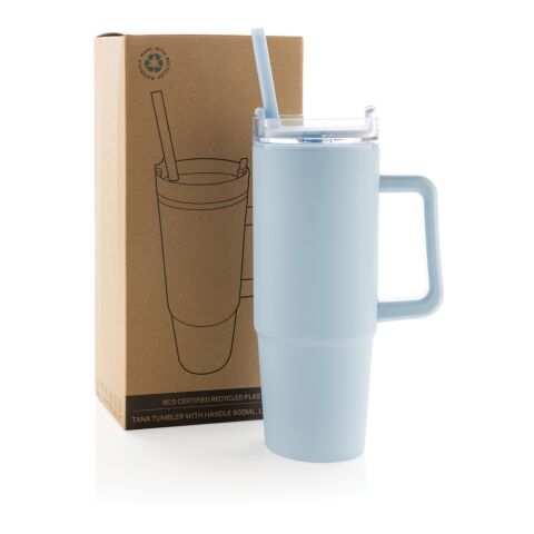 Tana RCS recyled plastic tumbler with handle 900ml light blue | No Branding | not available | not available