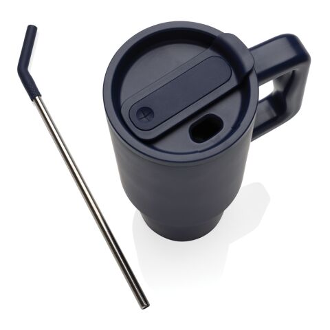 Embrace deluxe RCS recycled stainless steel tumbler 900ml navy | No Branding | not available | not available