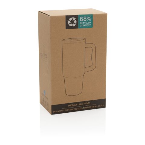 Embrace Leakproof RCS recycled stainless steel tumbler 900ml black | No Branding | not available | not available