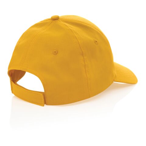 Impact 6 panel 190gr Recycled cotton cap with AWARE™ tracer yellow | No Branding | not available | not available | not available