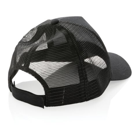 Impact AWARE™ Trucker Recycled Cotton 5 Panel Cap black