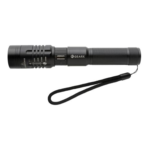 Gear X USB re-chargeable torch black | No Branding | not available | not available