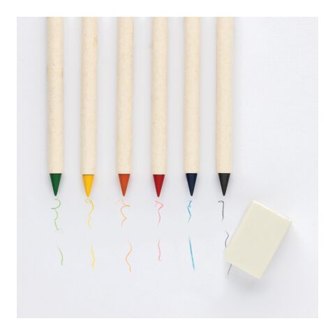 Micki GRS infinity 6pc colouring pencil set with notepad white | No Branding