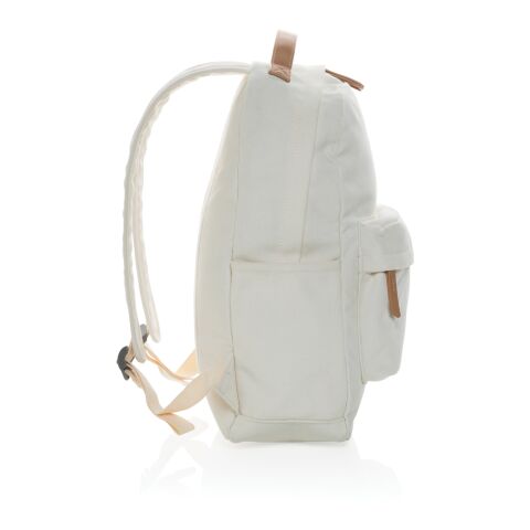 Impact AWARE™ 16 oz. recycled canvas backpack white