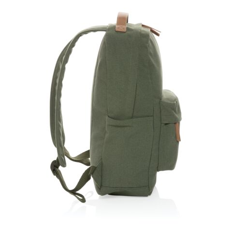 Impact AWARE™ 16 oz. recycled canvas backpack green | No Branding | not available | not available | not available