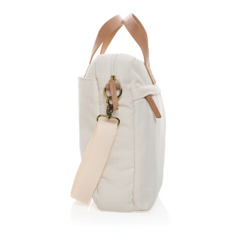 Impact AWARE™ 16 oz. recycled canvas laptop bag white | No Branding | not available | not available | not available