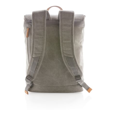 Canvas laptop backpack PVC free grey | No Branding | not available | not available | not available