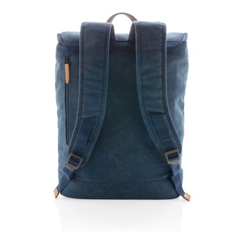 Canvas laptop backpack PVC free blue | No Branding | not available | not available | not available