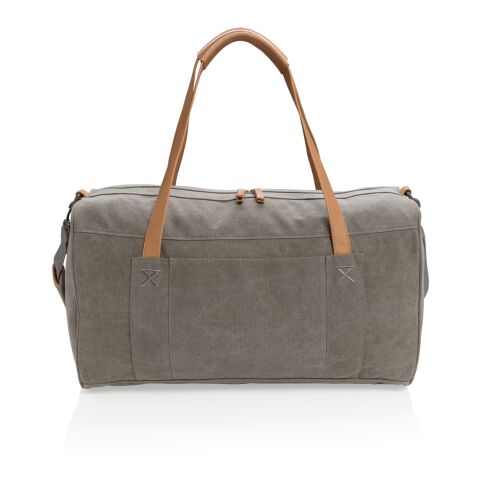 Canvas travel/weekend bag PVC free grey | No Branding | not available | not available | not available