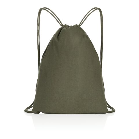 Impact AWARE™ Recycled cotton drawstring backpack 145g green | No Branding | not available | not available | not available