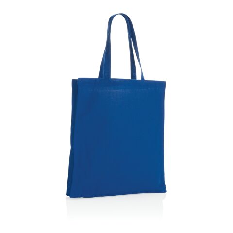 Impact AWARE™ Recycled cotton tote w/bottom 145g blue | No Branding | not available | not available | not available