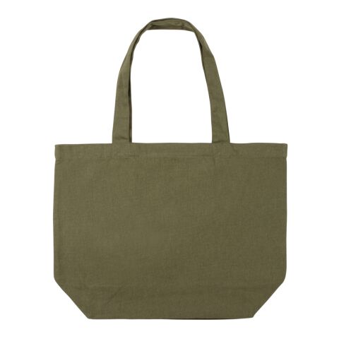 Impact Aware™ 240 gsm rcanvas shopper w/pocket undyed green | No Branding | not available | not available | not available