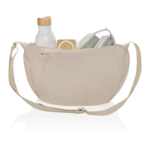 Crescent XL AWARE™ RPET half moon sling bag grey | No Branding | not available | not available | not available