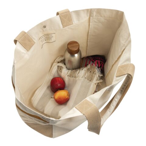 BEAU AWARE™ 400gsm recycled canvas all-round shopper white