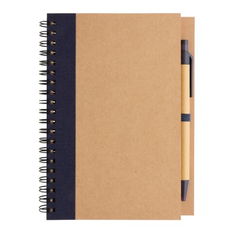 Kraft spiral notebook with pen blue | No Branding | not available | not available