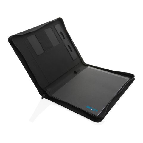 Impact Aware™ deluxe 300D tech portfolio with zipper black | No Branding | not available | not available