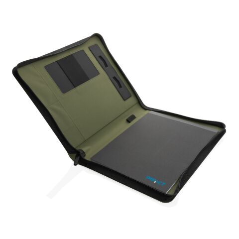 Impact Aware™ deluxe 300D tech portfolio with zipper green | No Branding | not available | not available