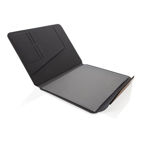 Teri AWARE™ RPET and walnut A4 portfolio black | No Branding | not available | not available