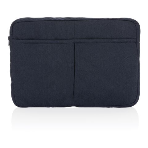 Laluka AWARE™ recycled cotton 15.6 inch laptop sleeve navy | No Branding | not available | not available | not available