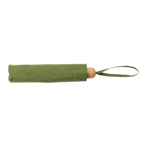 20.5&quot; Impact AWARE RPET 190T Pongee bamboo umbrella green | No Branding | not available | not available