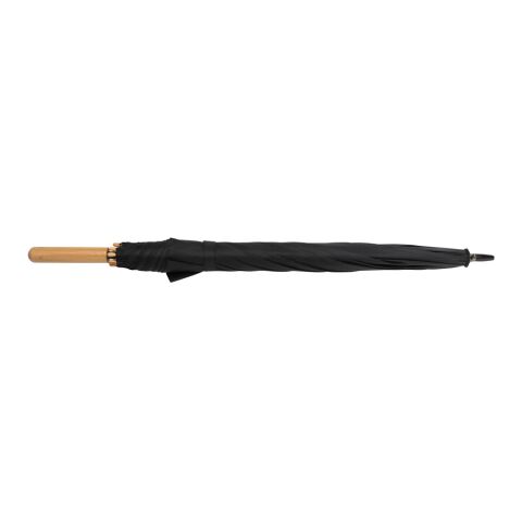 23&quot; Impact AWARE™ RPET 190T auto open bamboo umbrella black | No Branding | not available | not available
