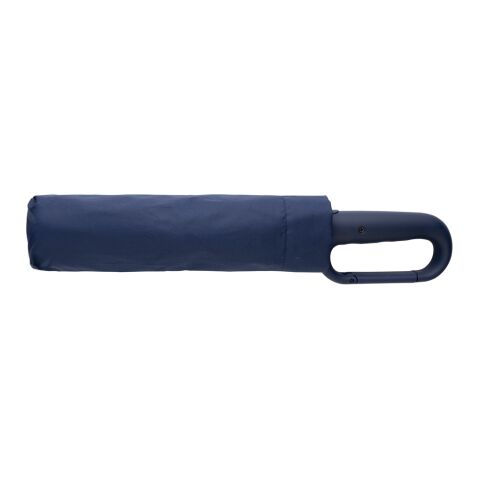 Yara 21" AWARE™ RPET solid colour umbrella with carabiner navy | No Branding | not available | not available