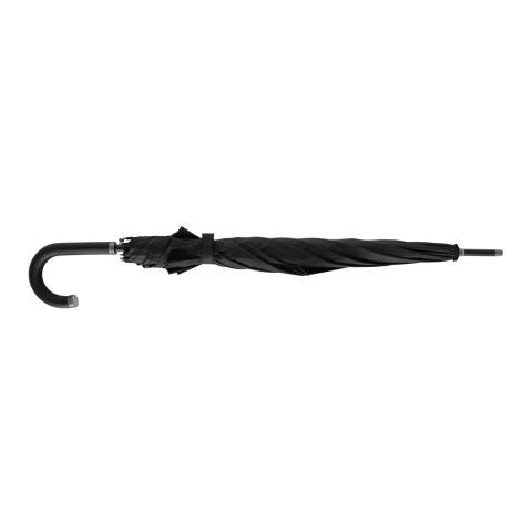 Swiss Peak Vero Aware™ RPET 25” umbrella w luxe handle black | No Branding | not available | not available