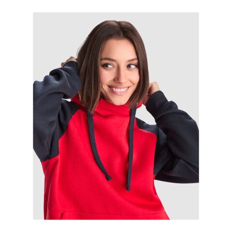Badet unisex two-tone hoodie Heather grey-Red | XL
