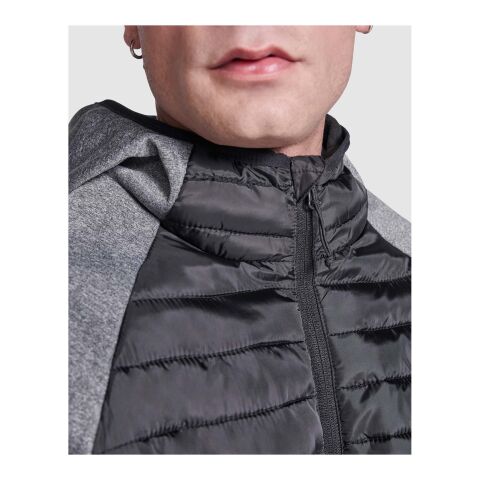 Minsk unisex hybrid insulated jacket Standard | Solid black-Heather black | 2XL | No Branding | not available | not available