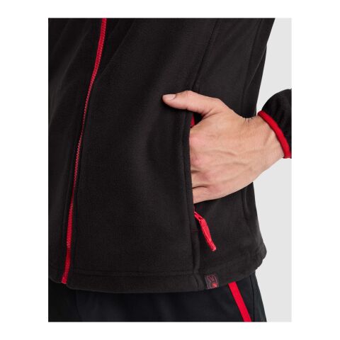 Terrano unisex microfleece jacket Standard | Solid black-Red | 3XL | No Branding | not available | not available