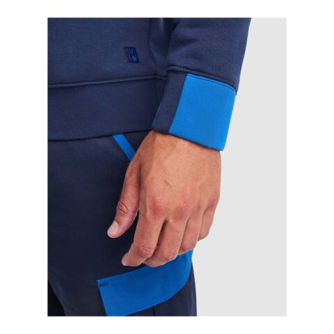 Maverick 280 g/m2 men's half zip sweater Standard | Navy Blue-Royal blue | L | No Branding | not available | not available | not available