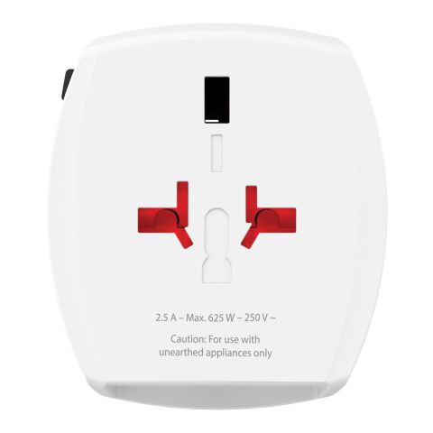 SKROSS World Travel Adapter MUV 2-pole with USB A and C white | No Branding | not available | not available