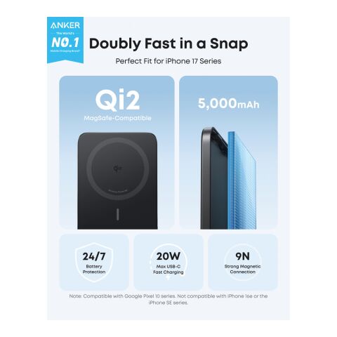 Anker Nano Wireless Power Bank 5K 15W MagGo slim Qi 2.0 black