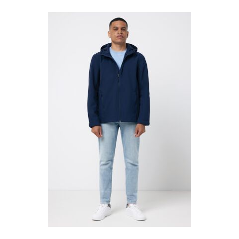 Iqoniq Makalu men recycled polyester soft shell jacket navy | XXXL | No Branding | not available | not available | not available