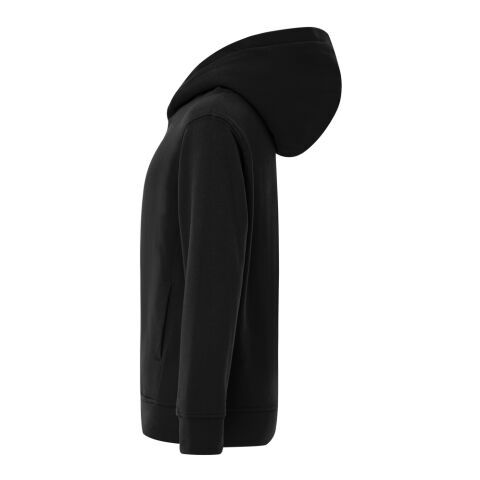 Iqoniq Yengo kids recycled cotton hoodie with sidepockets black | 11-12