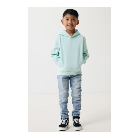 Iqoniq Yengo kids recycled cotton hoodie with sidepockets crushed mint | 3-4 | No Branding | not available | not available | not available