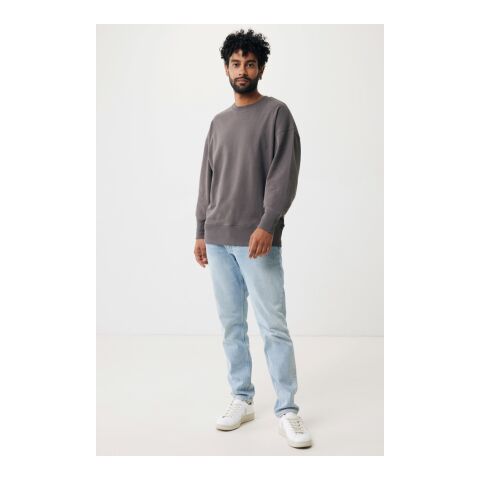 Iqoniq Kruger relaxed recycled cotton crew neck anthracite | M | No Branding | not available | not available | not available