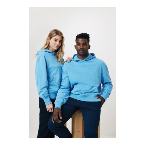 Iqoniq Yoho recycled cotton relaxed hoodie blue | XL | No Branding | not available | not available | not available