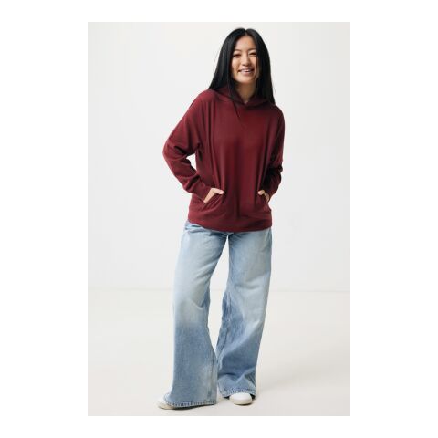 Iqoniq Yengo recycled cotton hoodie with sidepockets burgundy | M | No Branding | not available | not available | not available