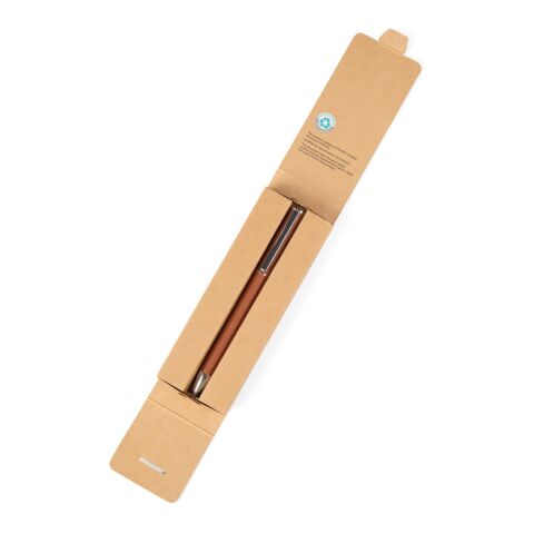 VINGA Timo RCS recycled aluminium pen brown | No Branding | not available | not available