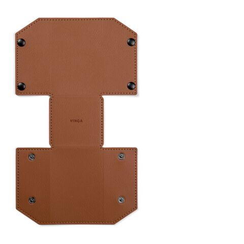 VINGA Timo PU RCS RPET pen holder brown | No Branding | not available | not available