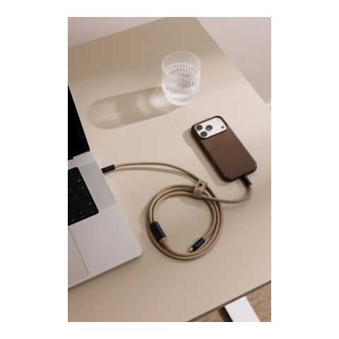 VINGA Baltimore silicone multi charging cable (C+2C) grey