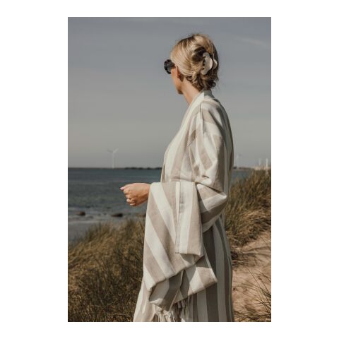 VINGA Ornos GRS hammam robe S/M beige-white | No Branding | not available | not available | not available