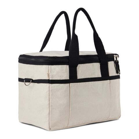 VINGA Volonne AWARE™ recycled canvas cooler basket off white-black | No Branding | not available | not available | not available