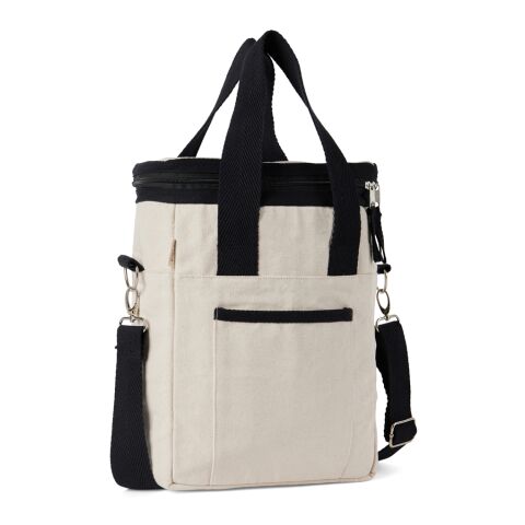 VINGA Volonne AWARE™ recycled canvas cooler tote bag off white-black | No Branding | not available | not available
