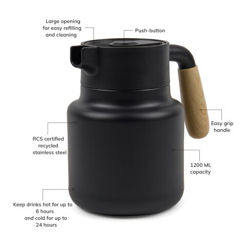 VINGA Arbe RCS vacuum jug 1200 ML black-black | No Branding | not available | not available